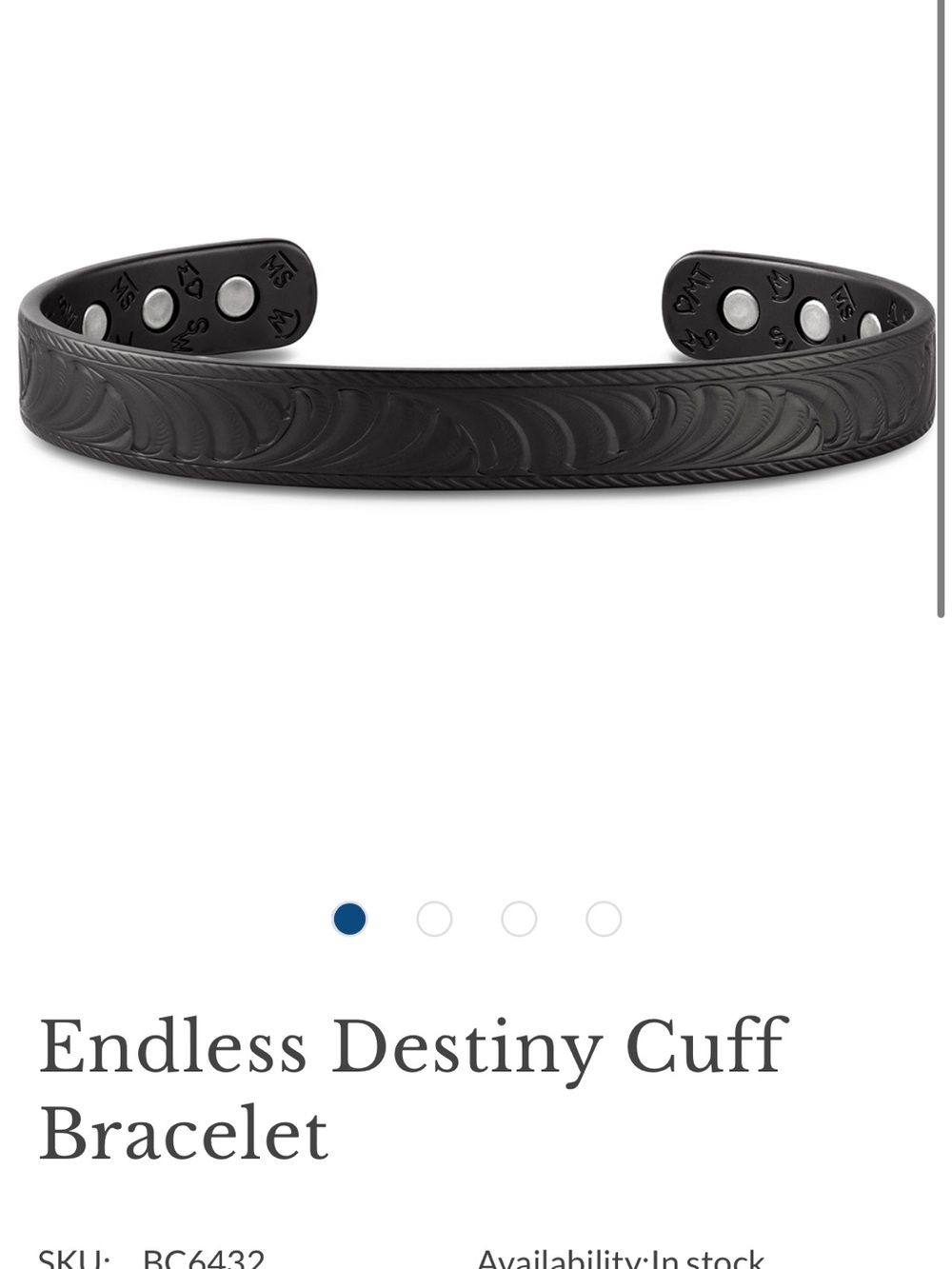 Montana Silversmiths Black Engraved Cuff Bracelet